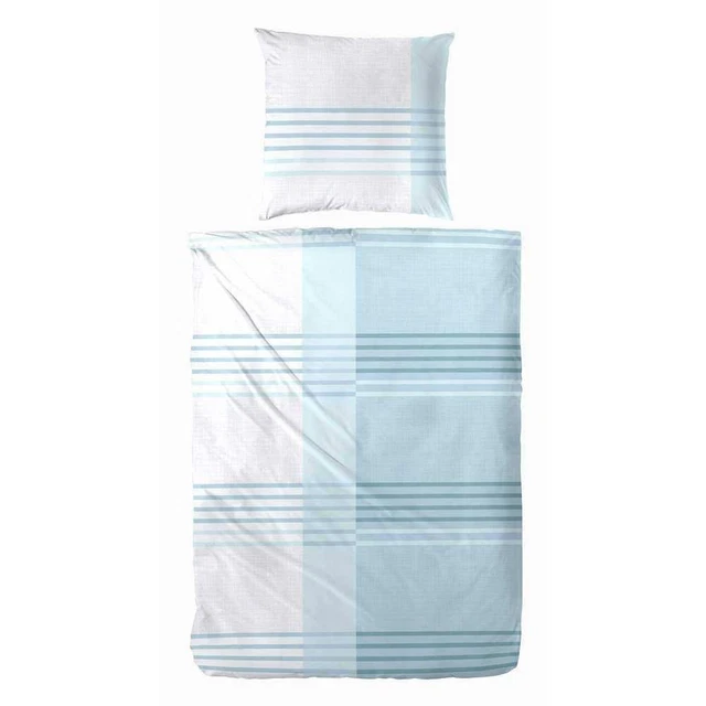 Juego de ropa de cama de castor fino gallo a rayas púrpura y turquesa