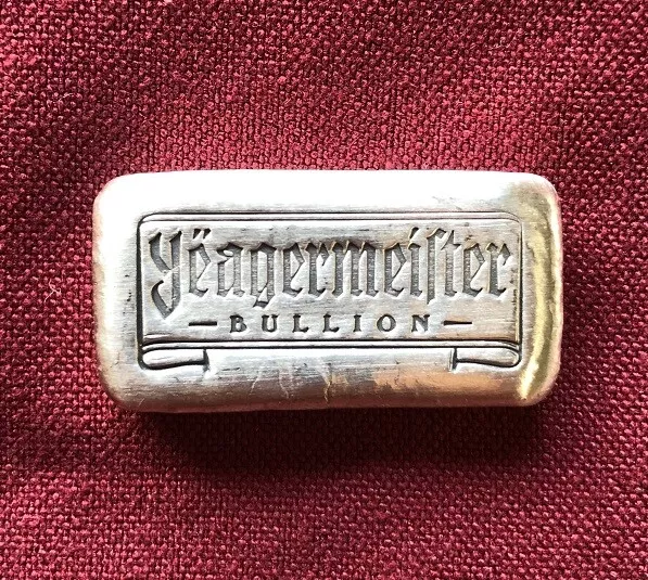 1 oz Hand Poured 999 Silver Bullion Bar "Yeagermeister Bullion" by YPS