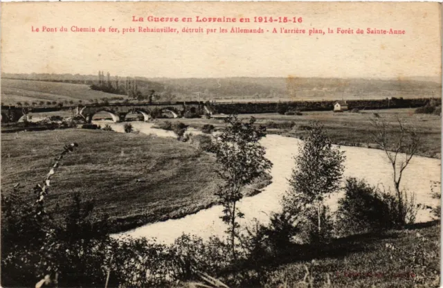 CPA MILITAIRE Le Pont du Chemin de fer, prés Rehainviller (317565)