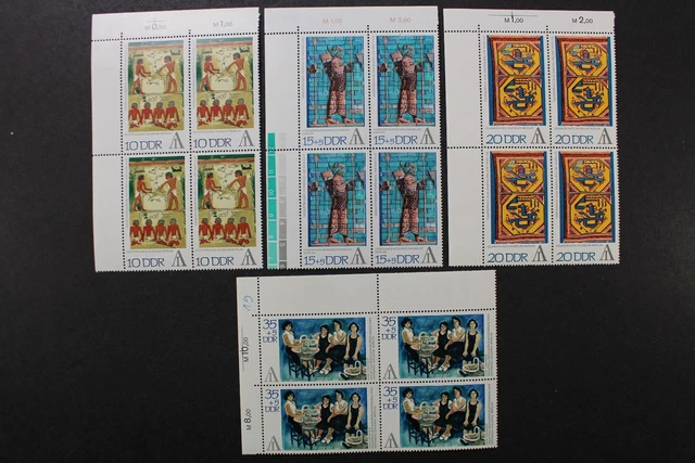DDR, MiNr. 1785-1788, Viererblöcke, Ecken links oben, postfrisch / MNH - 661125