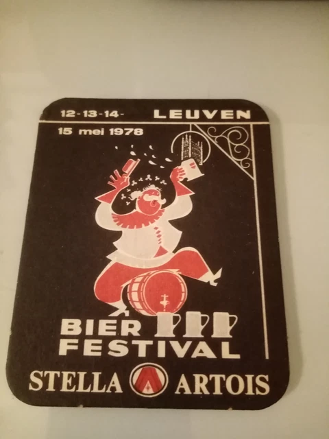 sous bock ancien stella artois louvain 1978
