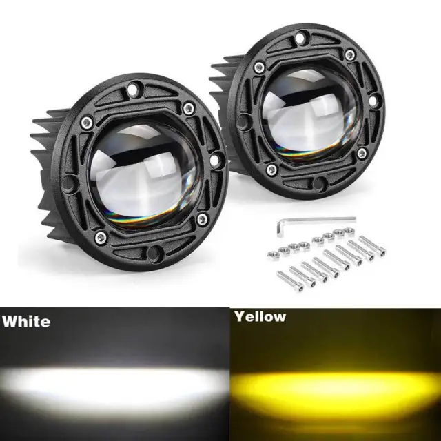 3inch Flush Mount LED Work Light Bar Pod Round Spot Fog Driving Lamp Offroad SUV