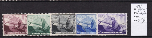 BELGIQUE 1938 SERIE N°466 à 470-OBL.TB-VOIR SCAN-B533