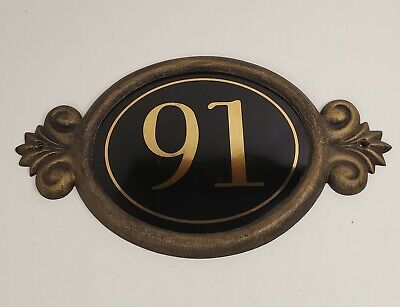 Vintage Number Sign Metal Enamel? Door Gate Address Plaque #91 16" x9.5" New