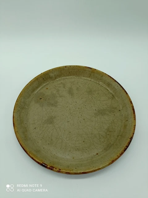 Assiette Céramique Grès De La Borne Signée Jean Migeon
