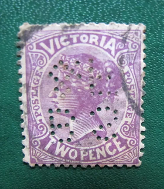 Australia: VICTORIA 2d. PRIVATE PERF. Used