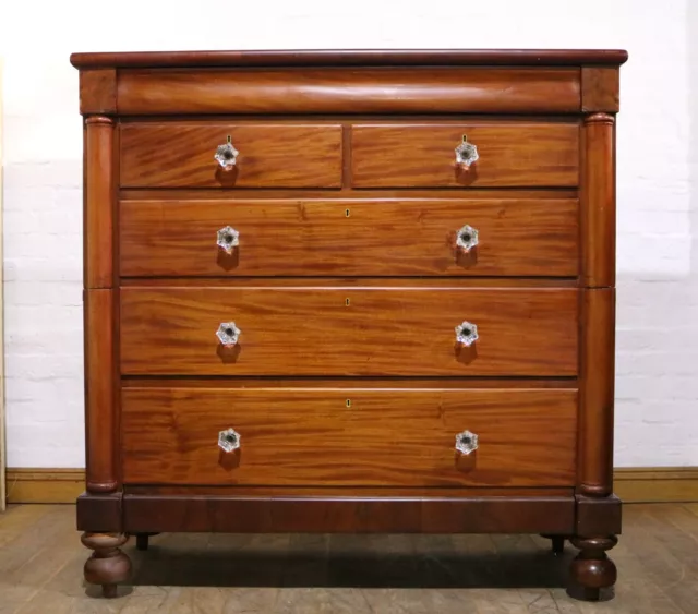 Antique large Victorian mahogany chest of drawers