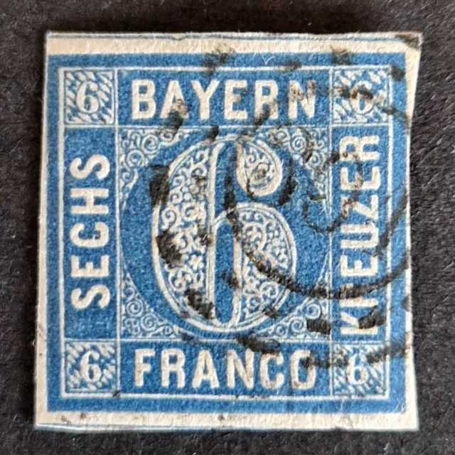 Briefmarke Bayern | MiNr 10, M€ab15, gestempelt | Altdeutschland