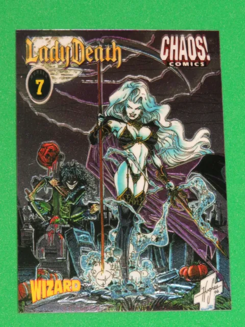 Wizard Magazine Series 4 Chrome Refractor Chromium Promo Card #7 Lady Death