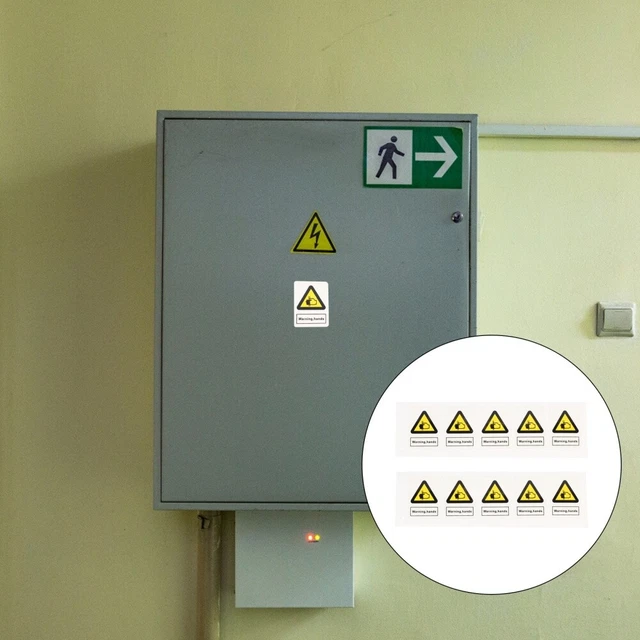 10 pz adesivi cautela per cartelli di avvertimento di sicurezza segni