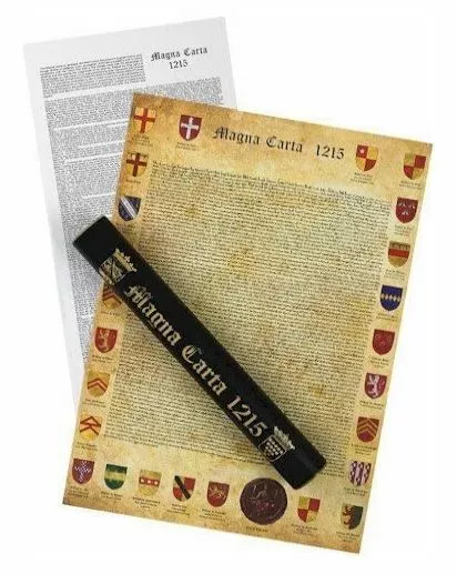 New Stunning Magna Carta Replica and Translation in Ceremonial Tube!