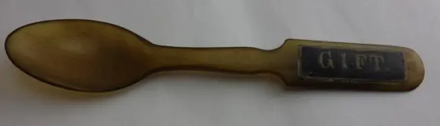 alter Horn Löffel aus Apotheke Gift