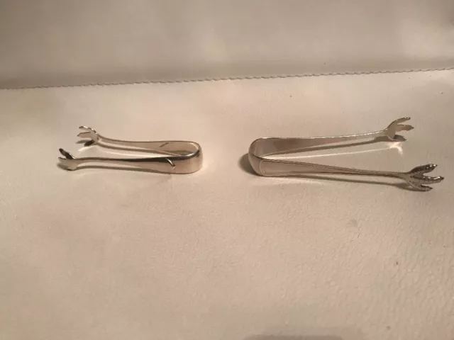 Two Antique Sterling Silver Dominick And Haff Sugar Tongs