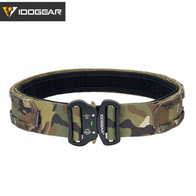 IDOGEAR Dos en Uno 2 "Cinturón Táctico combate de liberación rápida Hebilla Camo 2