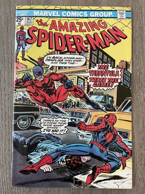 Amazing Spider-man #147 (1975) VF- Tarantula- Marvel Value Stamp Intact !