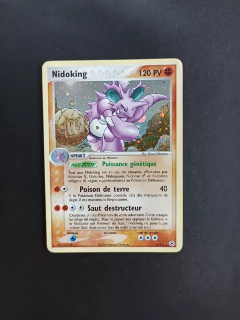 Carte Pokémon Nidoking Holo 8/112 - Bloc Ex Rouge Feu et Vert Feuille - FR