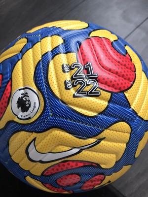 Nike Premier League Strike Soccer Ball - White & Laser Crimson with Black - SoccerPro