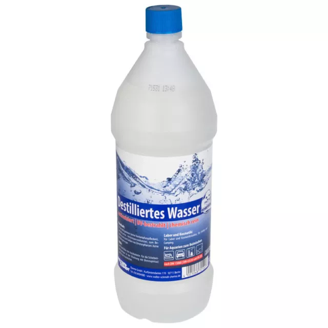 Destilliertes Wasser (DIN 13060, DIN 43530 & EN 285) - 1 Liter