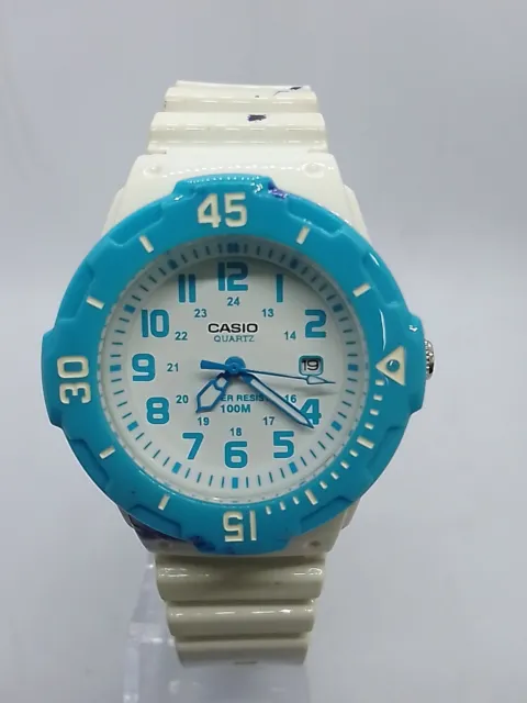 Casio LRW-200H-2BVEF White Blue Used Collection Women's Watch, permanent stain