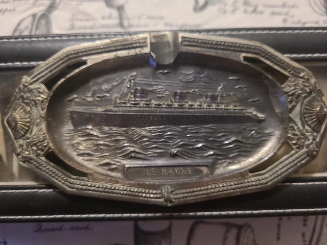 French Le Harve Art Deco  Souvenir Cast Metal Ashtray