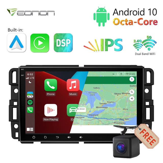 CAM+For Chevrolet Silverado 2DIN 8" Android Auto Car Stereo GPS Navi DPS CarPlay
