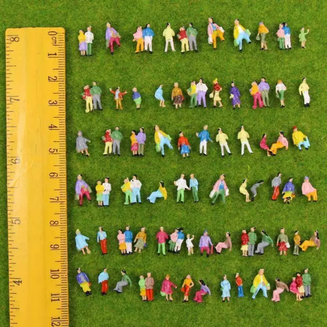 P200 100pcs Model Trains 1:220 Scale Painted Figures Z Gauge People