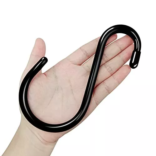 12 Pack 6 In Heavy Duty Large S Hook Vinyl Coated S Hooks for Hanging Plants,7mm