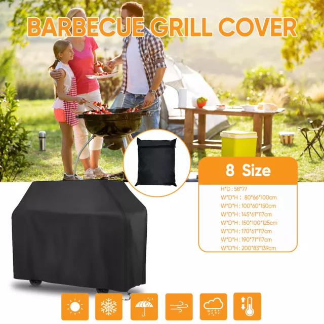 BBQ Cover Heavy Duty Waterproof Barbecue Gas Smoker Grill Patio Garden Protector