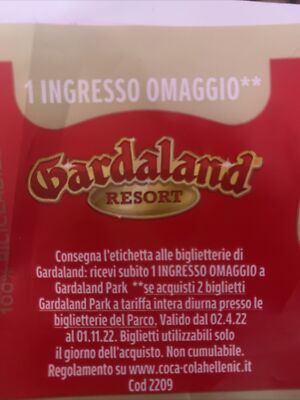 COUPON BUONO X 4 BIGLIETTI GARDALAND 4x2 PAGHI 2 ENTRI IN 4 SCONTO X TUTTO IL 22 