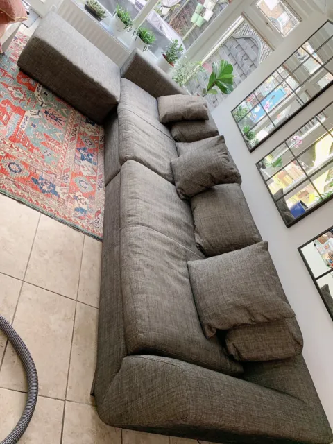 Natuzzi Large Sofa With Large Footstool