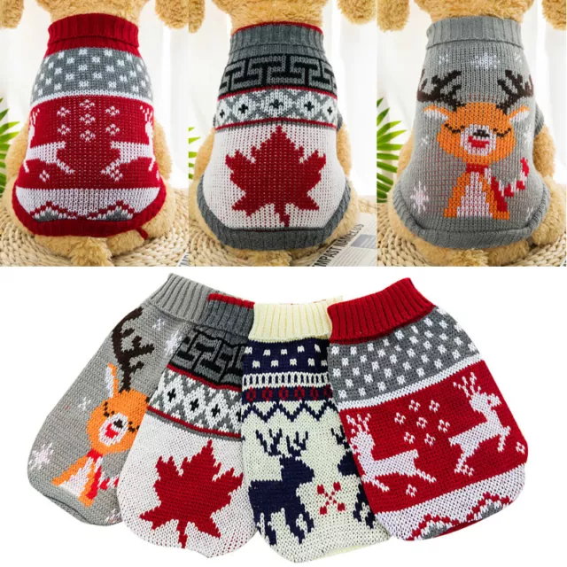 Cucciolo Animali Cane Gatto Caldo Inverno Cappotto Abbigliamento a Maglia Gilet