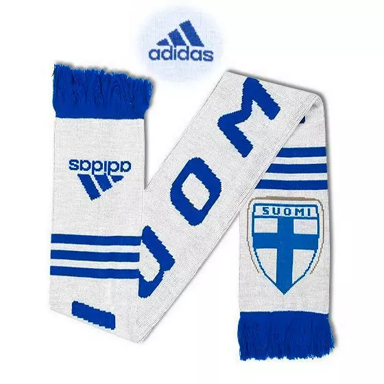 30*Adidas Fanschal Suomi Finnland 3S Scarf III blau/weiss Z19660 Fussball