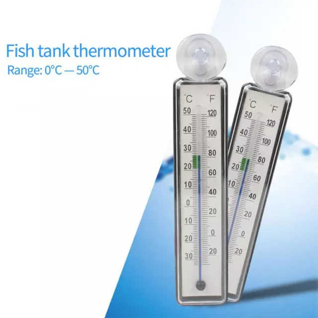 Serbatoio per pesci vetro ventosa misuratore temperatura acquario domestico termometro verticale