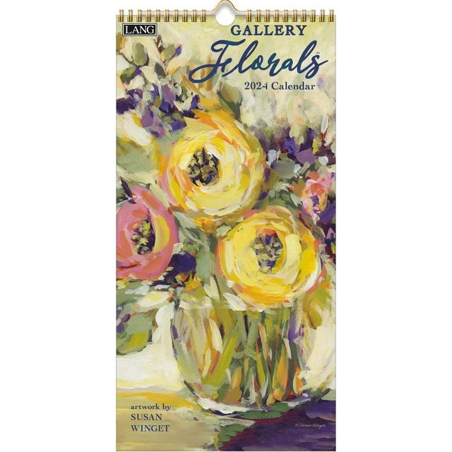 LANG GALLERY FLORALS 2024 Vertical Wall Calendar w $15.99 - PicClick