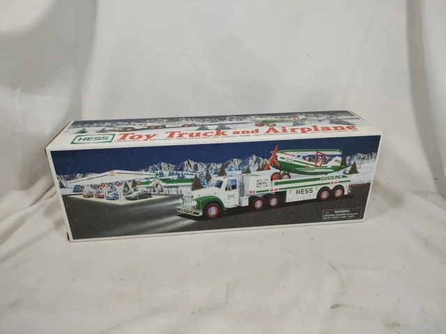 Hess Toy Truck and Airplane 2002 Real Lights Motorized Airplane NIB