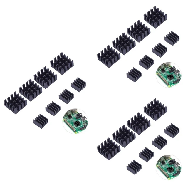 8 pz kit raffreddamento dissipatore di calore alluminio compatibile