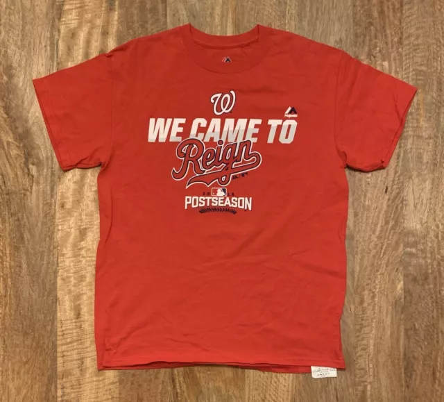 Washington Nationals MLB 2014 Post Season T-shirt Majestic Mens Medium