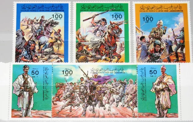 LIBYEN LIBYA 1984 1405-10 1215 Evacuation British Troops War Krieg Scenes MNH