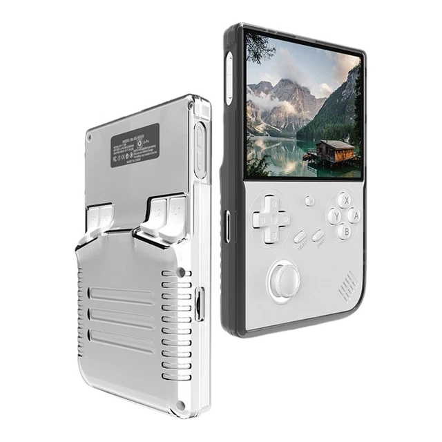Coque Rigide Pour ANBERNIC RG406V – Béquille Intégrée – TPU Antichoc – Noir Ou Transparent