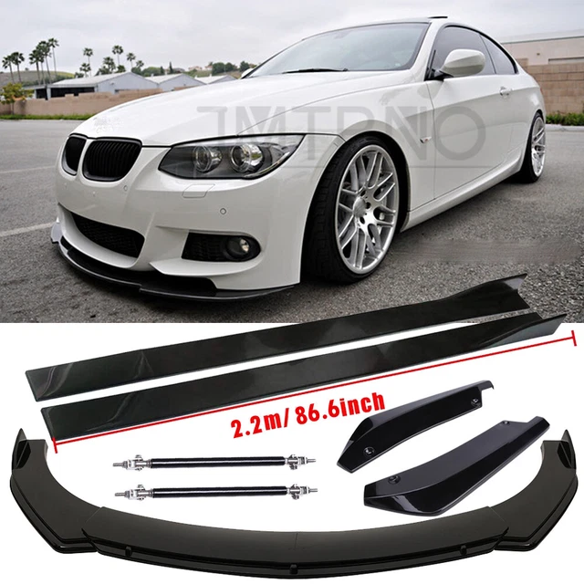 FOR E90 E92 E93 E60 Front Bumper Lip Spoiler Splitter + Side Skirt ...