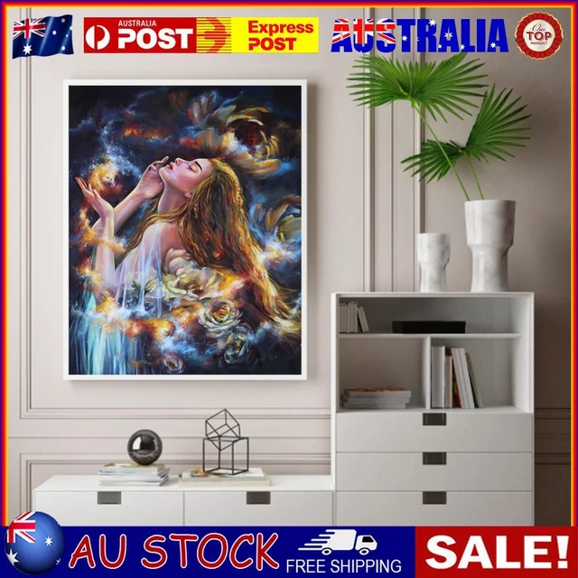 Paint By Numbers Kit DIY Girl Flower Oil Art Picture Craft Home Decor (B2244)