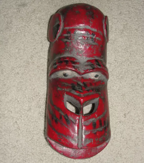 Old African Red Mask Tribal Dan Grebo Kran Gere Guere We Wi  Toma Joli Antique