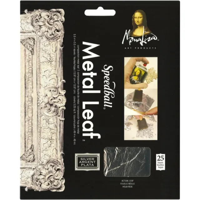 Mona Lisa Metal Leaf – Silver (25 leaves) - 2wards Polymer Clay & Crafts