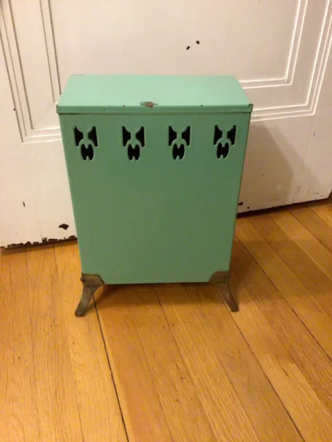 Freestanding Antique/Vintage Green Deco Gas Room Space Heater Porcelain Enamel Freestanding Antique/Vintage Green Deco Gas Room Space Heater Porcelain Enamel