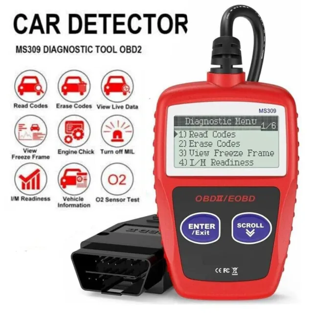 MS309 OBD2 Scanner Check Engine Light Fault Code Reader Mini Diagnostic Tool