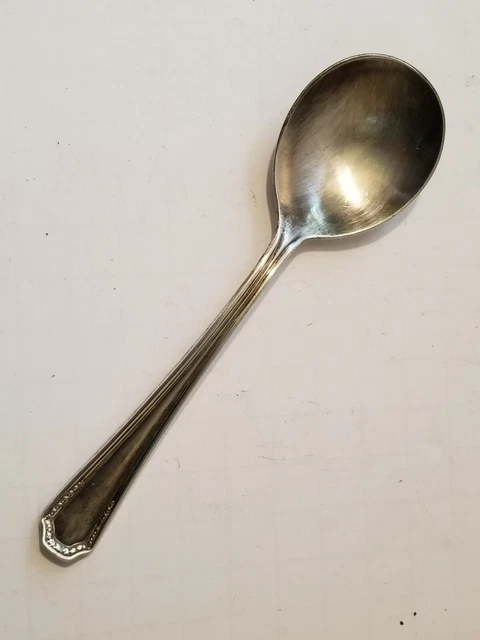 C.M.ST.P.& P.R.R. Milwaukee Road Railroad Silverware Dining Car Soup Spoon D