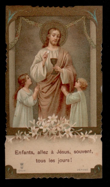 Santino Holy Card SANTA LEGA EUCARISTICA  n° 10041 SANTA INFANZIA DI GESU' CROMO