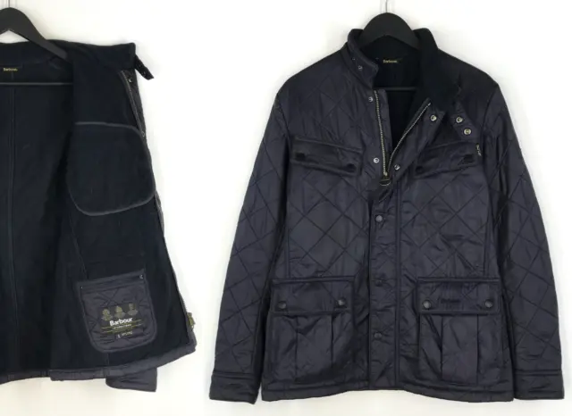 Men's Barbour International Ariel Polarquilt Jacket Black Fleece Jacket Size S
