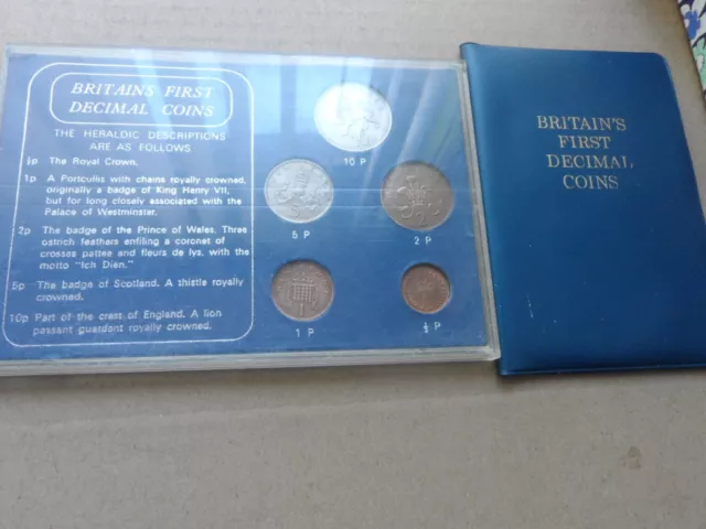 2 Set Of 5 Decimal Coins 1971 Queen Elizabeth Ii. Fine.