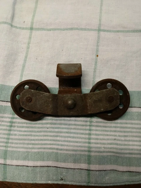 VTG Barn Door Trolley/Rail 2 Wheel Metal Hardware Primitive Rustic 6" L